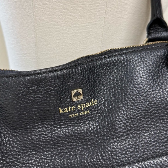Kate Spade Women’s Grant Park Shelby Black Pebbled Leather Shoulder Bag - Picture 4 of 7
